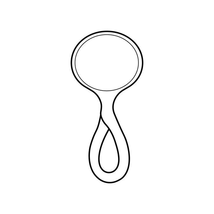 Vettore disegno a mano per bambini disegno cartone animato illustrazione vettoriale cucchiaio a manico contorto isolato in stile doodle