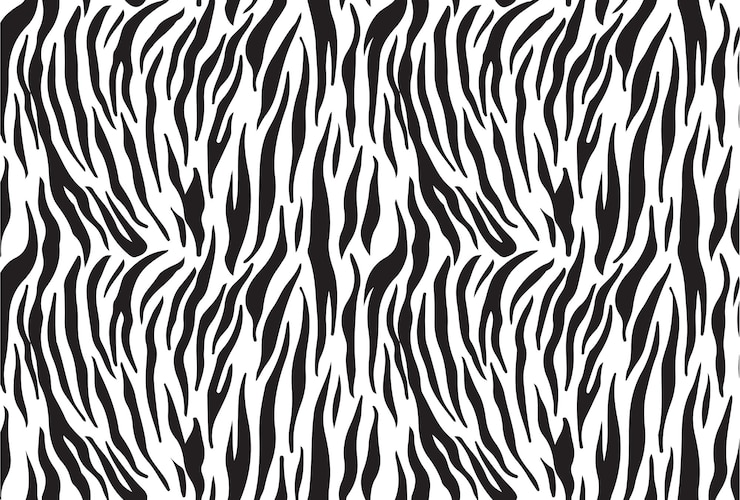 Vettore disegno a strisce di zebra senza cuciture che crea uno stile di stampa animale