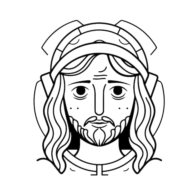 disegno a tratteggio della pagina yesus day