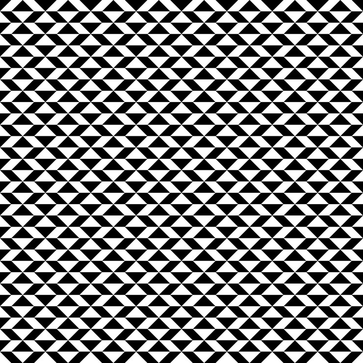 Disegno a triangolo bianco e nero