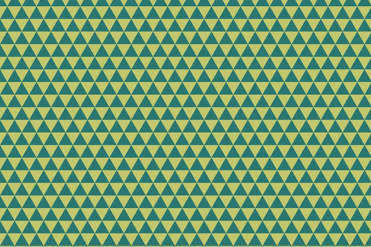 Vettore disegno a triangolo verde e giallo