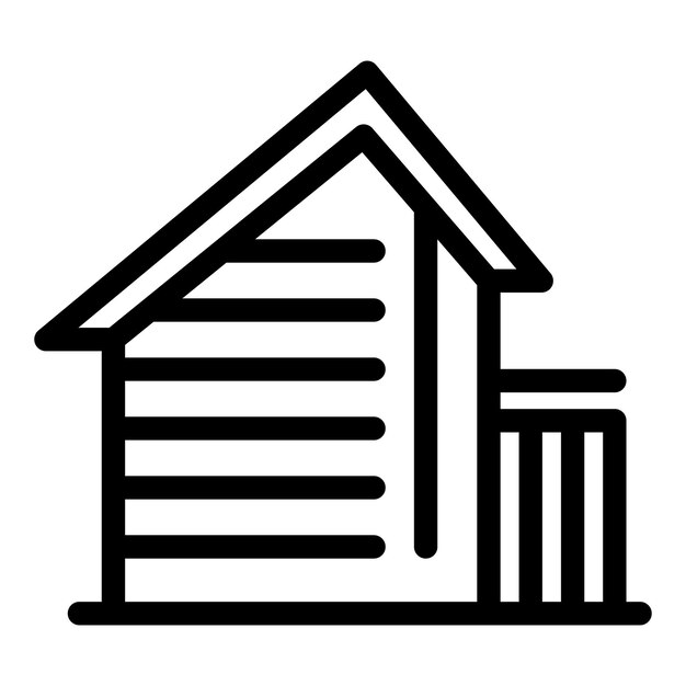 Disegno architettonico di una capanna in legno