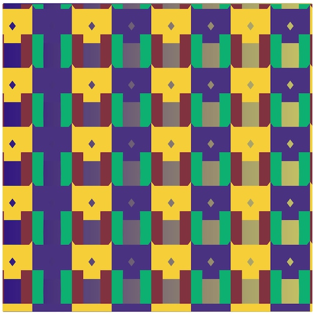 Disegno artistico rettangolare geometrico a disegno colorato per la copertina di carta da parati a stampa tessile