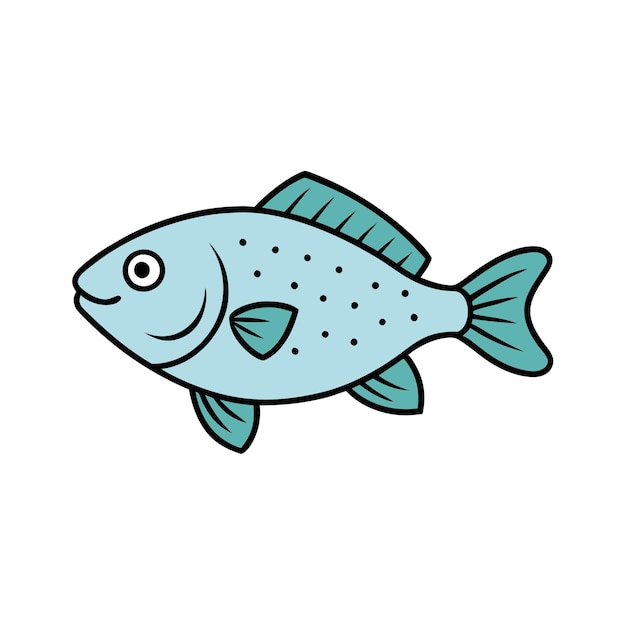 Disegno artistico vettoriale di Crappie Fish