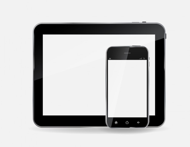 Disegno astratto cellulare e tablet PC.