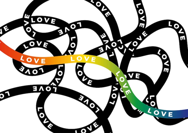 Vettore disegno astratto del fondo di amore del ciclo dell'onda della linea nera astratta