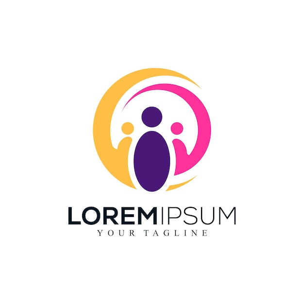 Disegno astratto del logo della famiglia