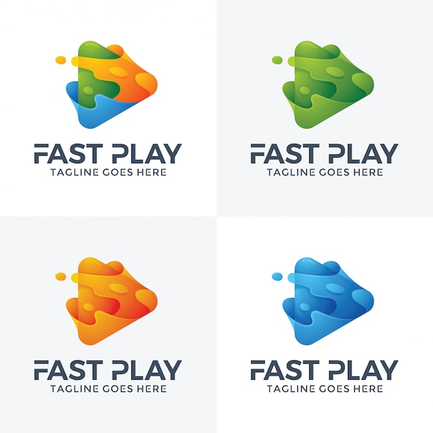 Disegno astratto logo fast play.