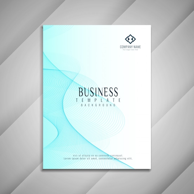Disegno astratto modello di brochure business ondulato