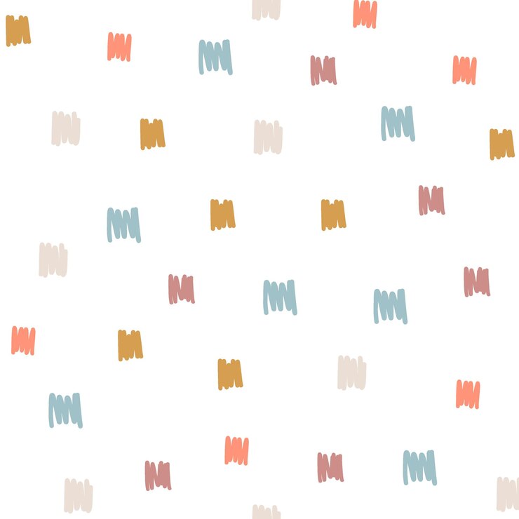 Vettore disegno bohémien per bambini con piccoli trattini genere neutro nursery ornamenti carini illustrazione vettoriale in stile cartone animato piatto stampa boho per bambini