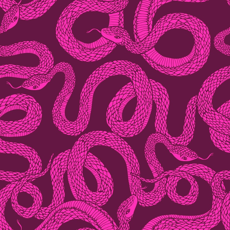Vettore disegno con serpenti