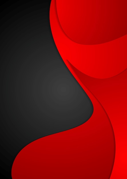 Disegno corporativo ondulato rosso scuro astratto