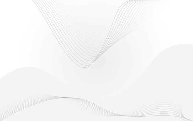 Disegno decorativo a linee ondulate astratte isolato su uno sfondo fluido bianco