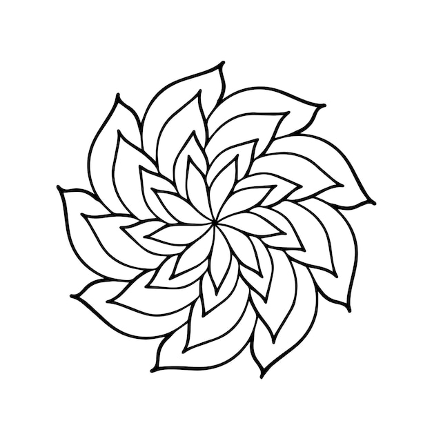 Disegno decorativo e ornamentale mandala per colorare page3