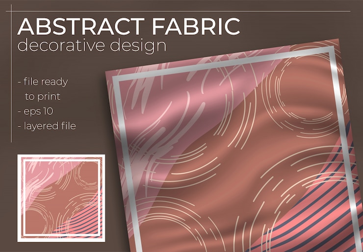Vettore disegno decorativo tessuto astratto