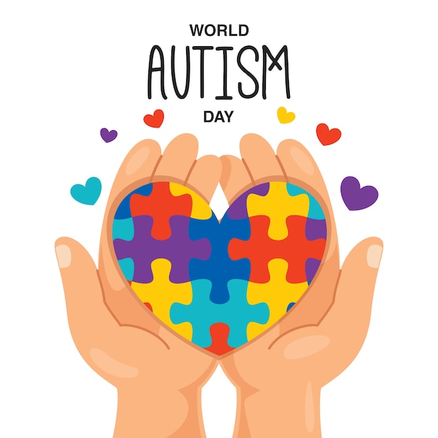 Disegno del concetto di consapevolezza dell'autismo