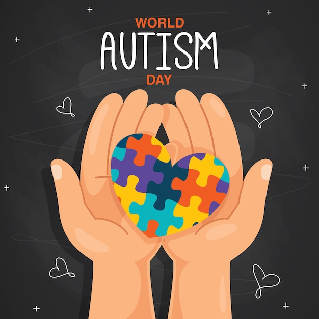 Disegno del concetto di consapevolezza dell'autismo