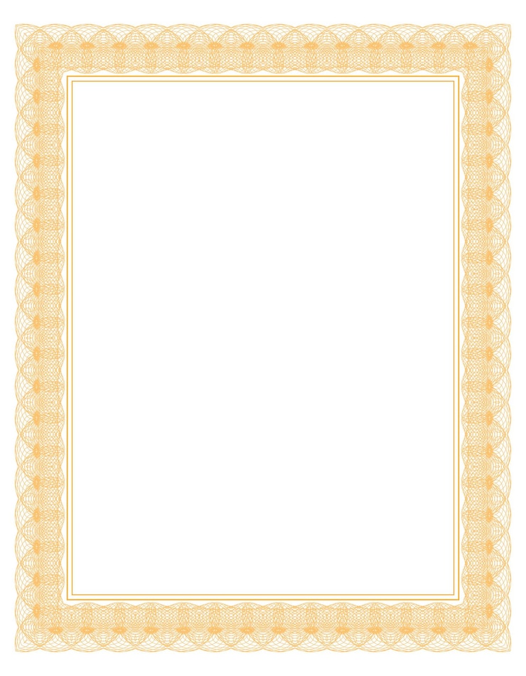 Disegno del confine del certificato