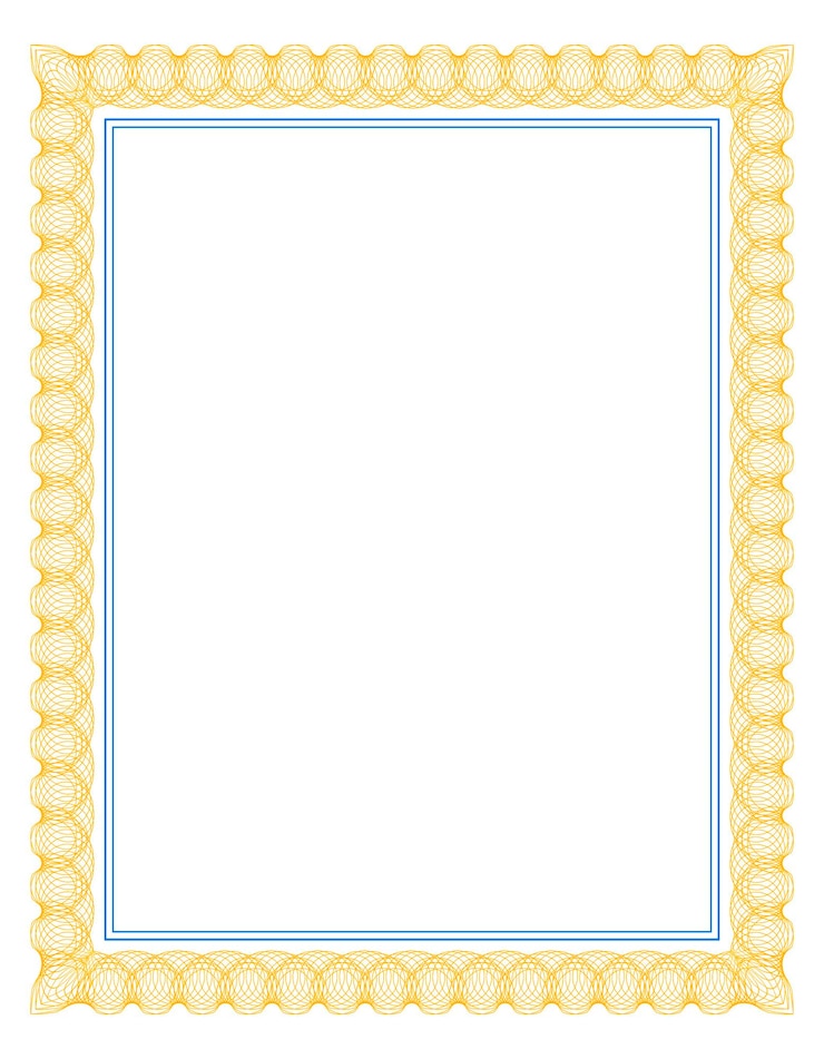 Disegno del confine del certificato
