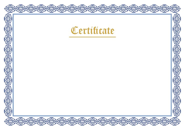 Disegno del confine del certificato