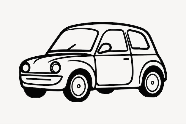 Disegno del contorno di un'auto d'epoca