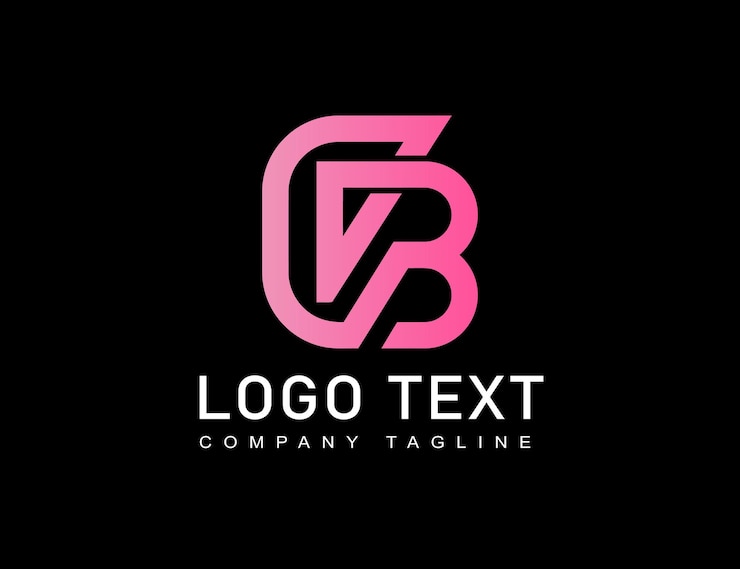 Vettore disegno del logo astratto con la lettera gb