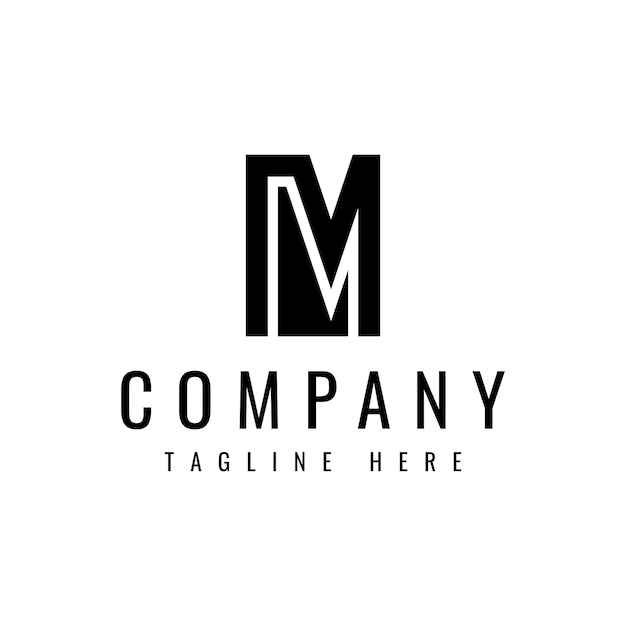 disegno del logo creativo della lettera M MM