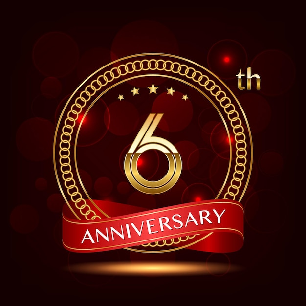 Disegno del logo del 6° anniversario