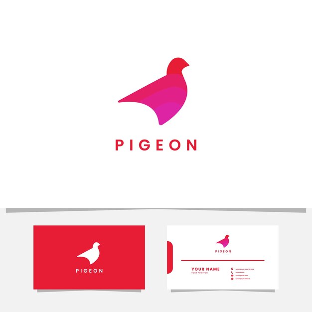 Disegno del logo del piccione