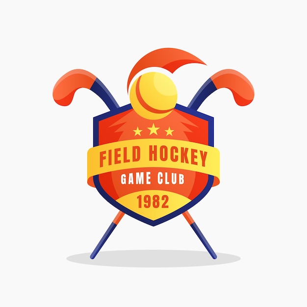 Disegno del logo dell'hockey su prato
