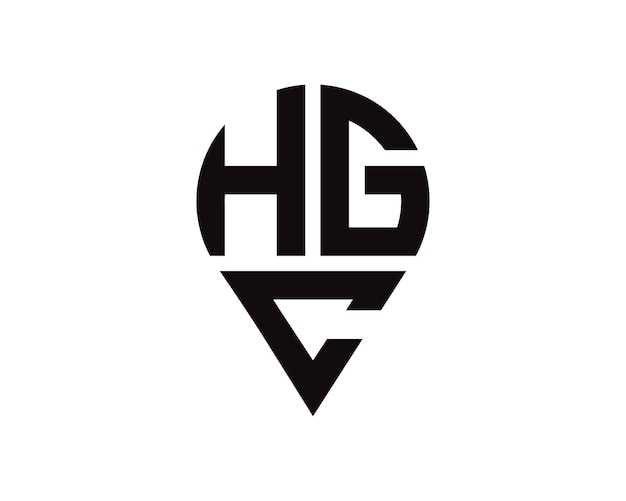 Disegno del logo della forma della lettera HGC