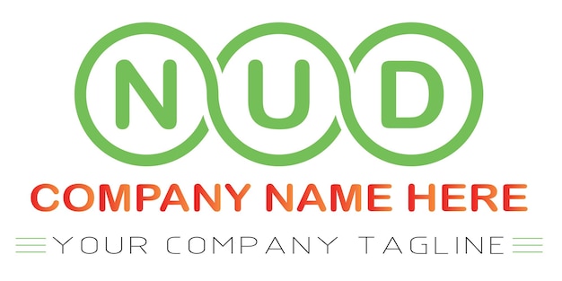 Disegno del logo della lettera NUD