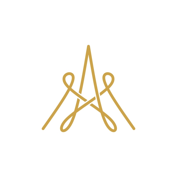 Vettore disegno del logo della linea della lettera m