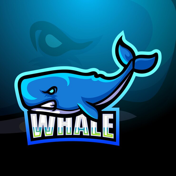 Disegno del logo mascotte balena