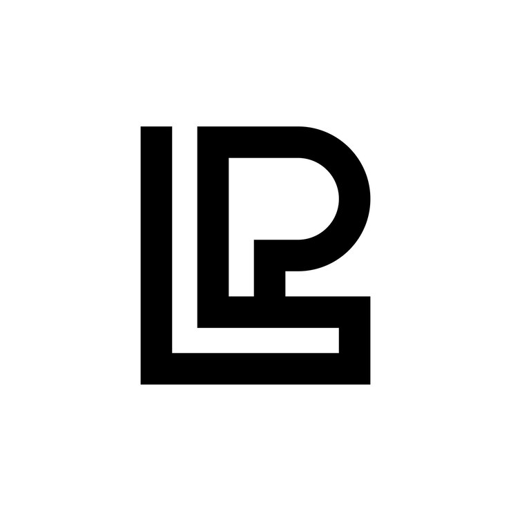 Vettore disegno del logo moderno con la lettera lp o il monogramma pl