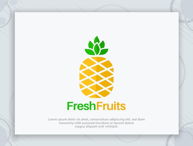 Disegno del logo vettoriale di frutta fresca