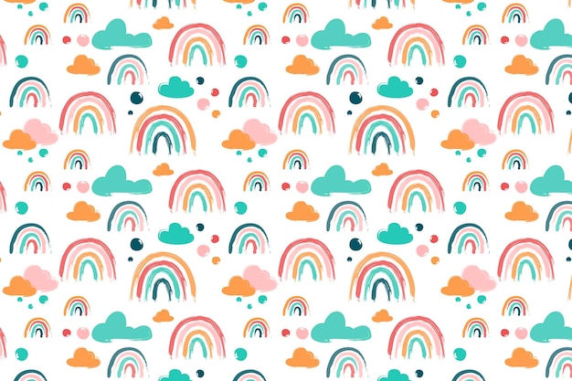 Disegno del modello arcobaleno dipinto a mano
