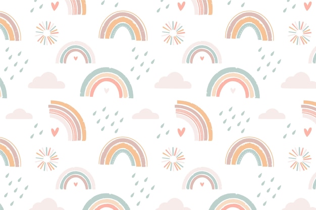 Disegno del modello arcobaleno disegnato a mano