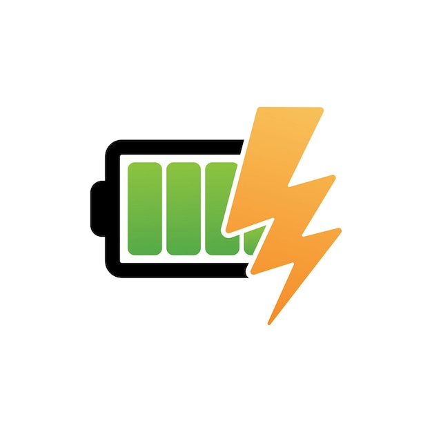 Disegno del modello del logo della batteria elettrica