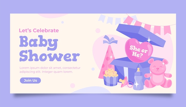 Disegno del modello di baby shower