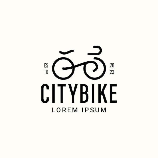 Disegno del modello di logo di vettore citybike