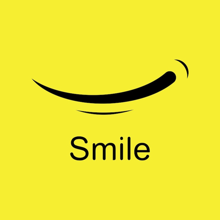 Vettore disegno del modello di vettore di emoticon di sorriso