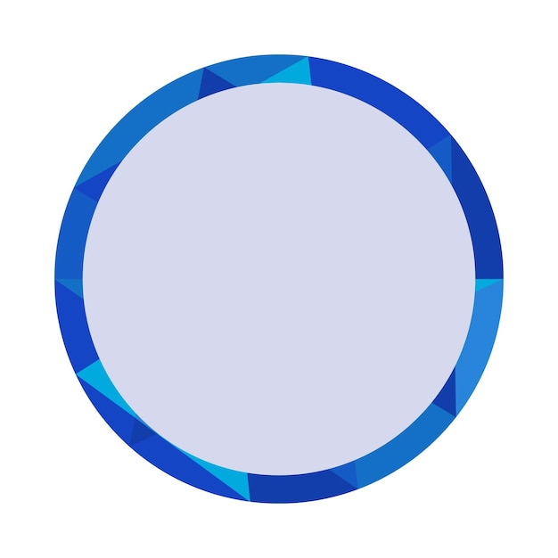 Disegno dell'elemento brochure cerchio vuoto blu