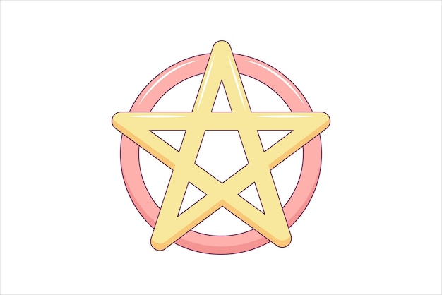 Disegno dell'etichetta adesiva Star Fortune