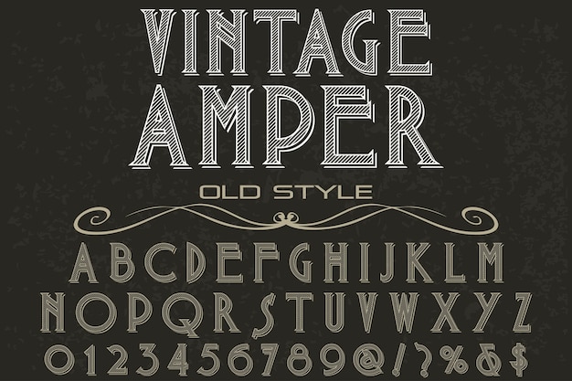 disegno dell&#39;etichetta lettering vintage amper