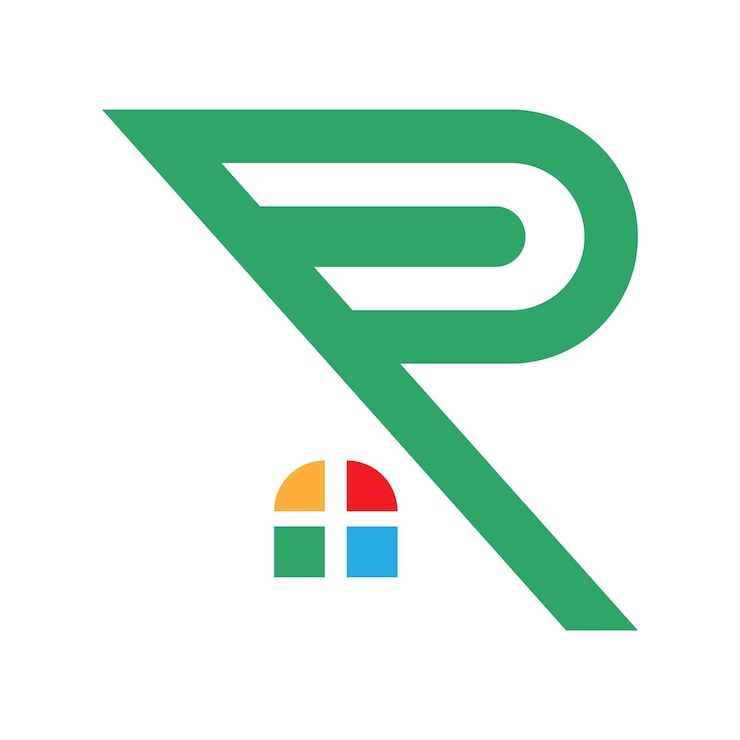 Vettore disegno dell'icona del logo della lettera r