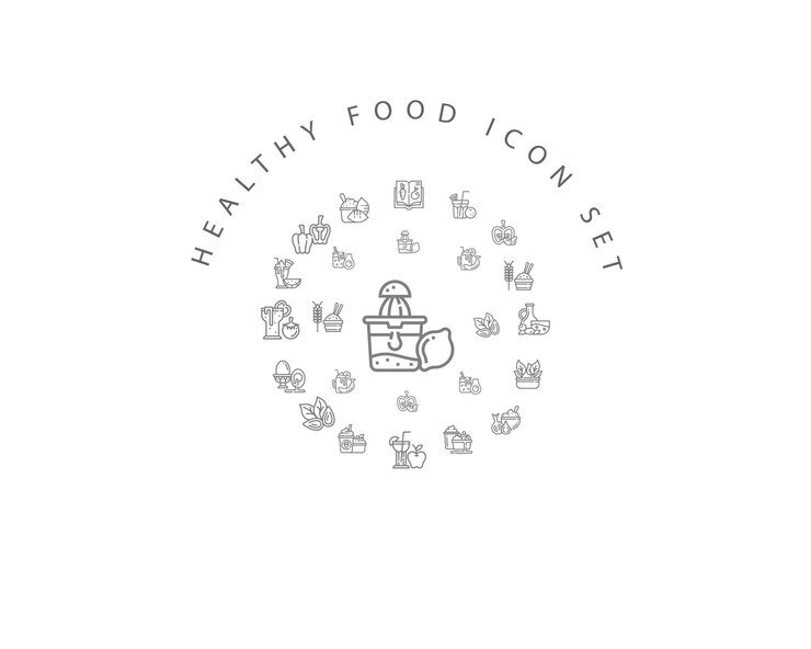 Disegno dell'icona di cibo sano