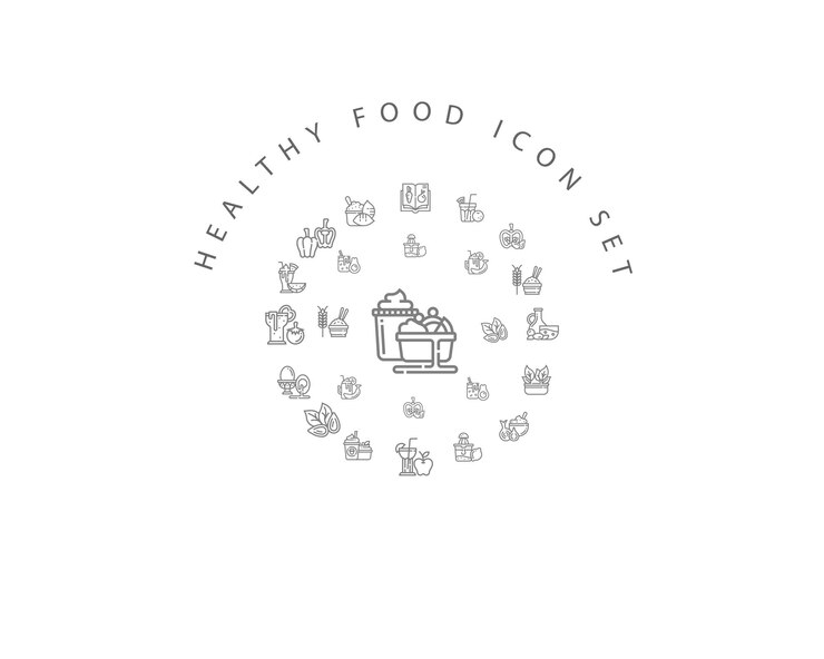 Disegno dell'icona di cibo sano