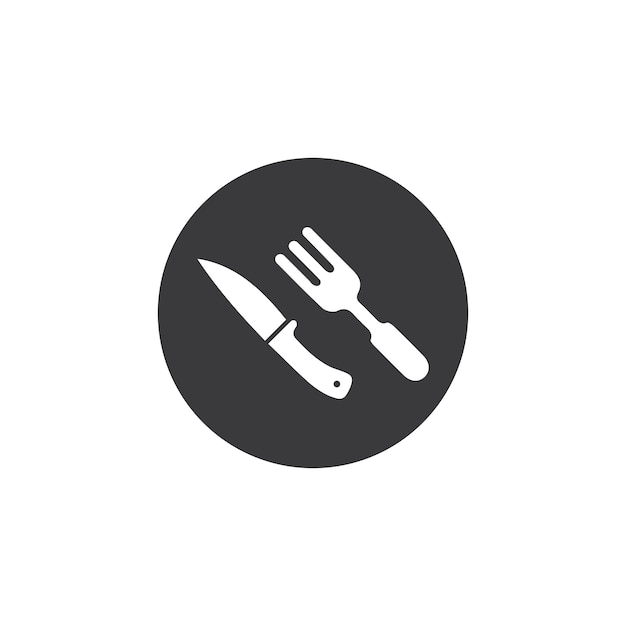 Disegno dell'icona di coltello e cucchiaio forchetta