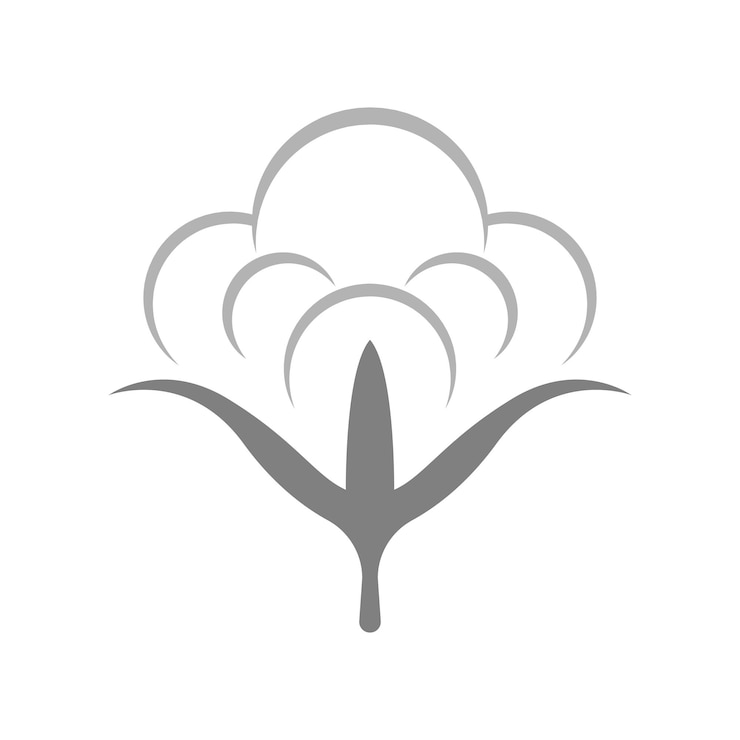 Vettore disegno dell'icona di cotone logo